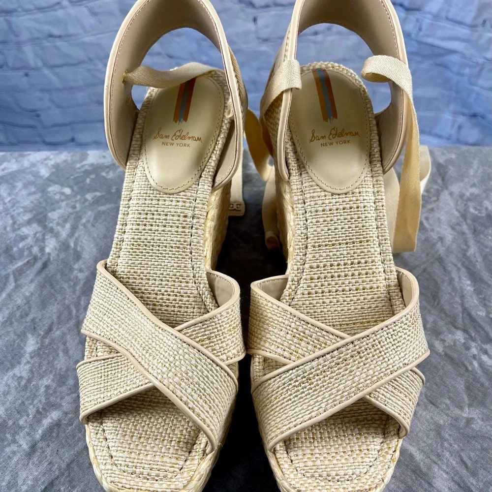 New Sam Edelman Vaughn Ankle Tie Espadrille Size 10M
